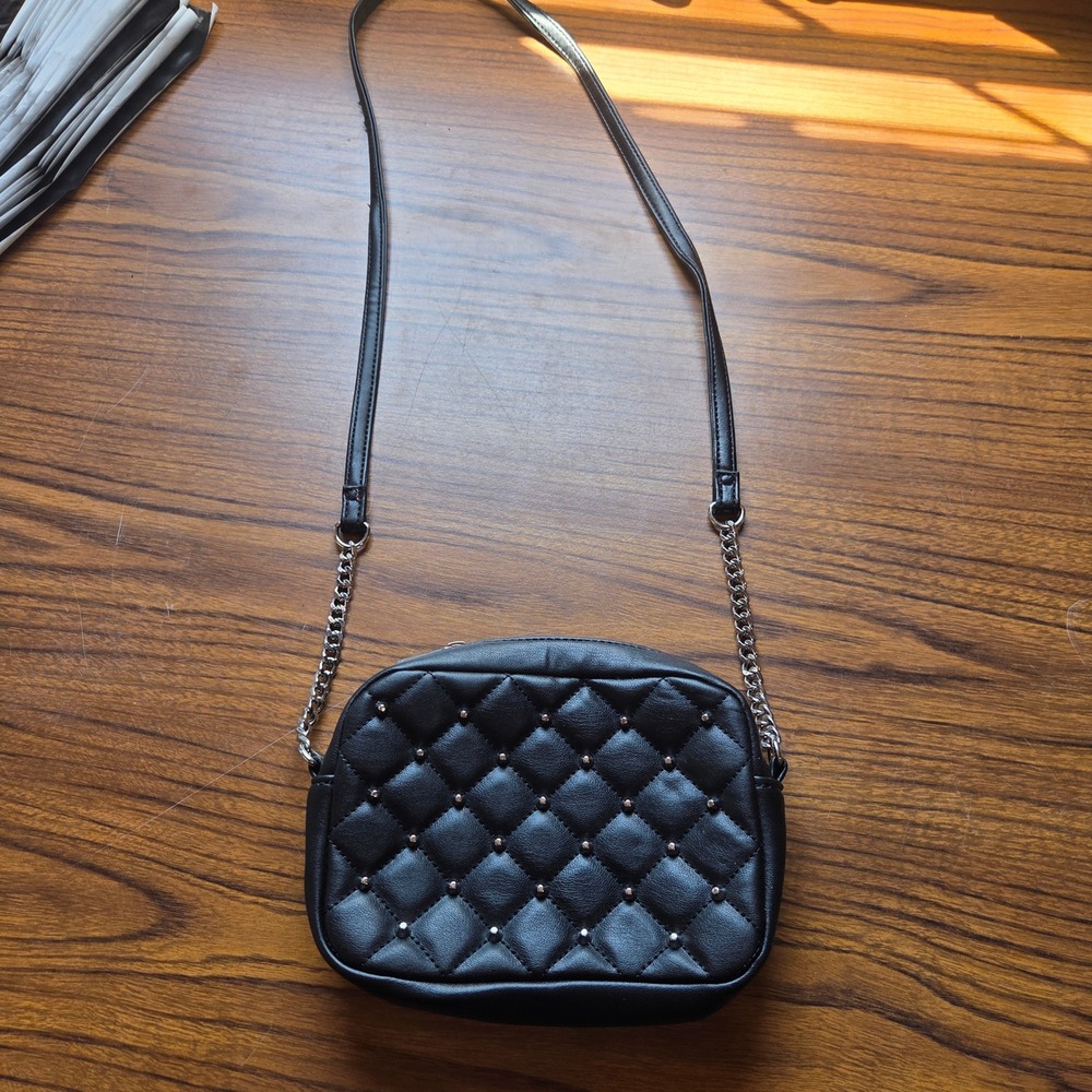 Rebecca Minkoff Black Diamond Quilt Studded Crossbody Bag CF23EPUXTZ NWT